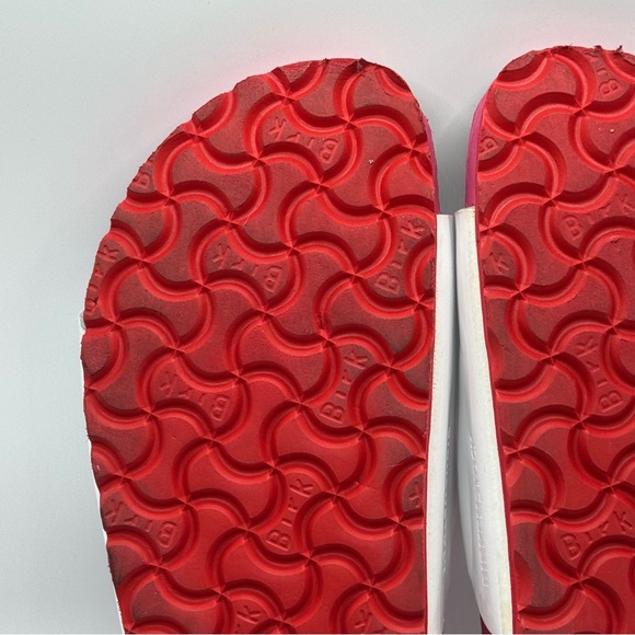 Birkenstock Vaduz Exquisite Size 8 Limited Edition Shock Drop Sandal White Pink - Picture 11 of 15